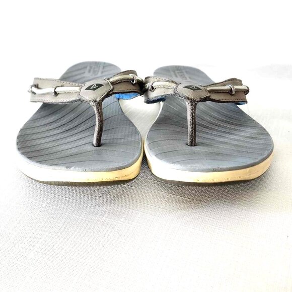 Sperry Top-Sider gray & silver Seabrook Wave flip flops - Picture 5 of 12